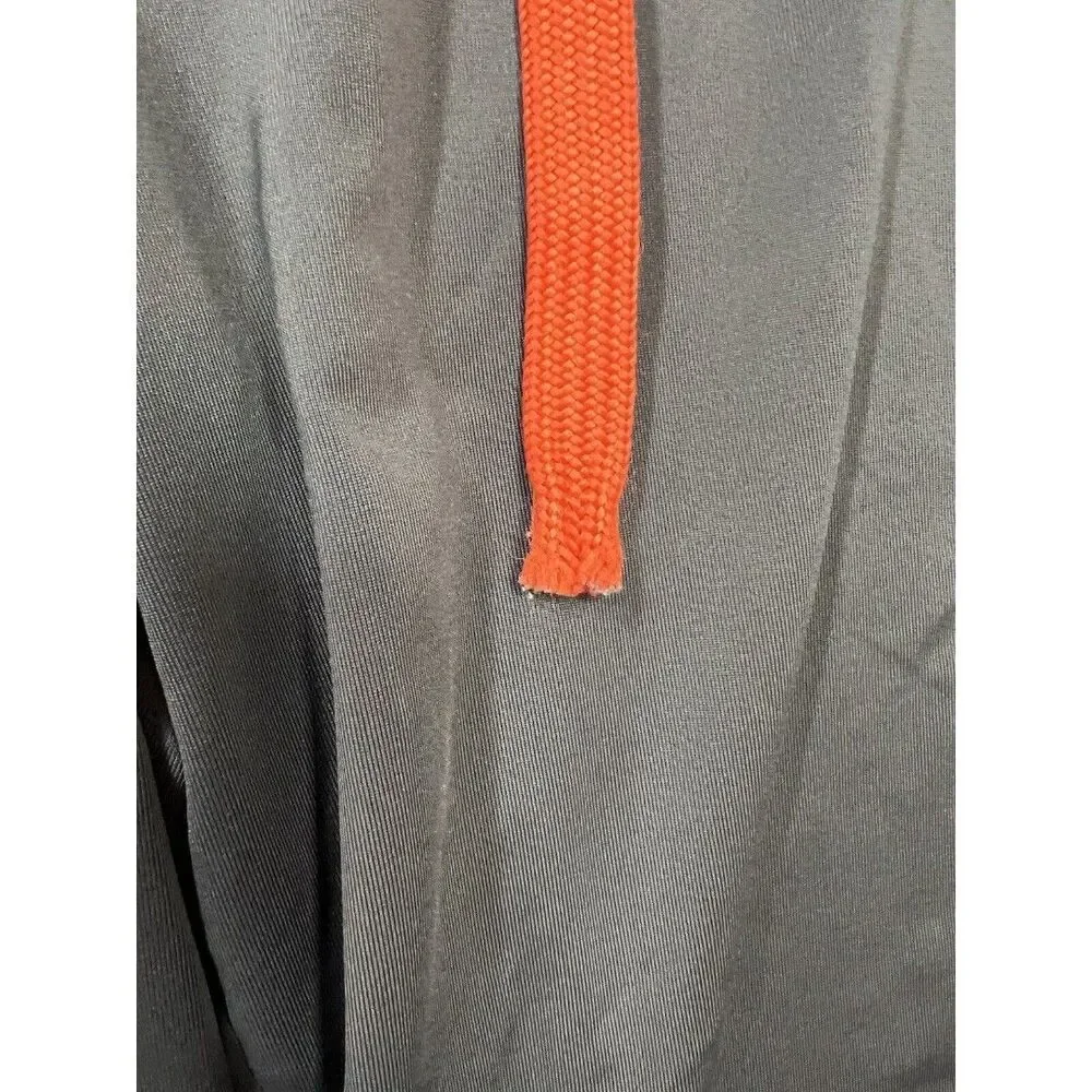 Hylete Large Long Gym Shorts Gray Orange